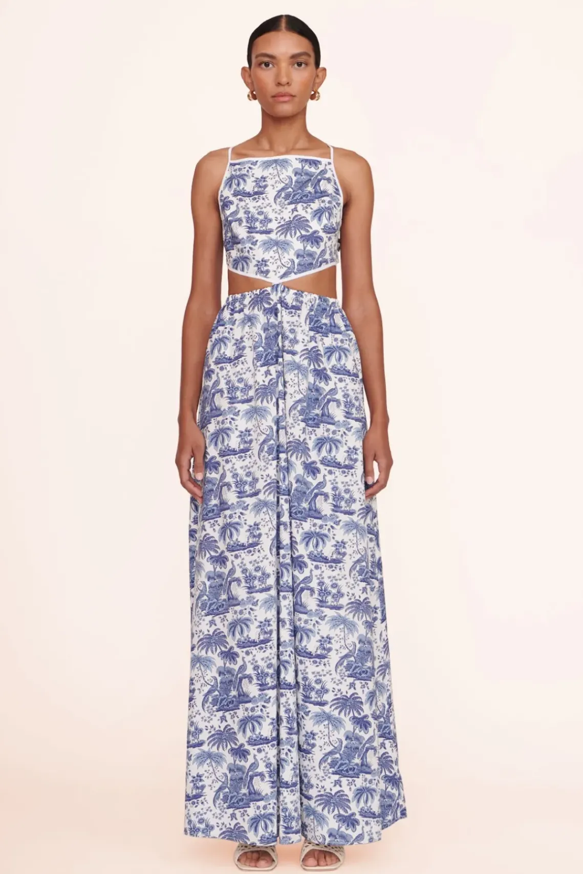 CLOTHING STAUD - MYLA DRESS BLUE TOILE