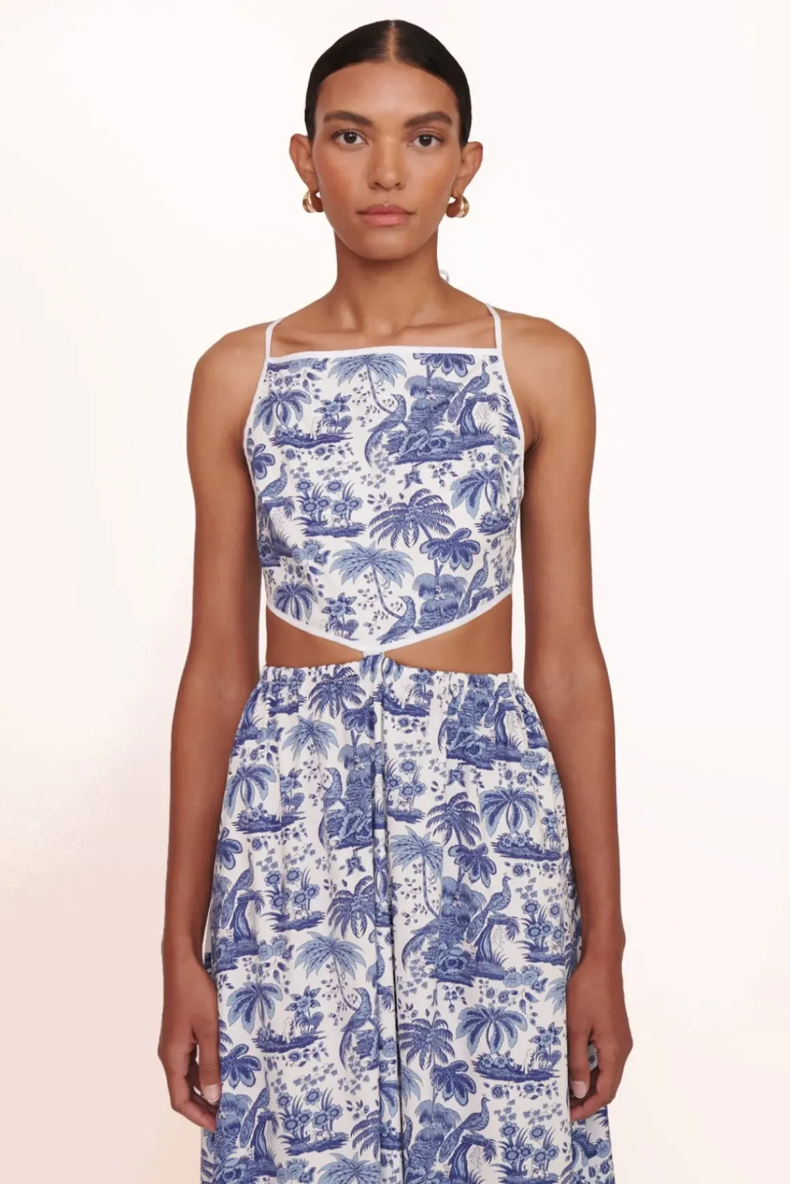 CLOTHING STAUD - MYLA DRESS BLUE TOILE