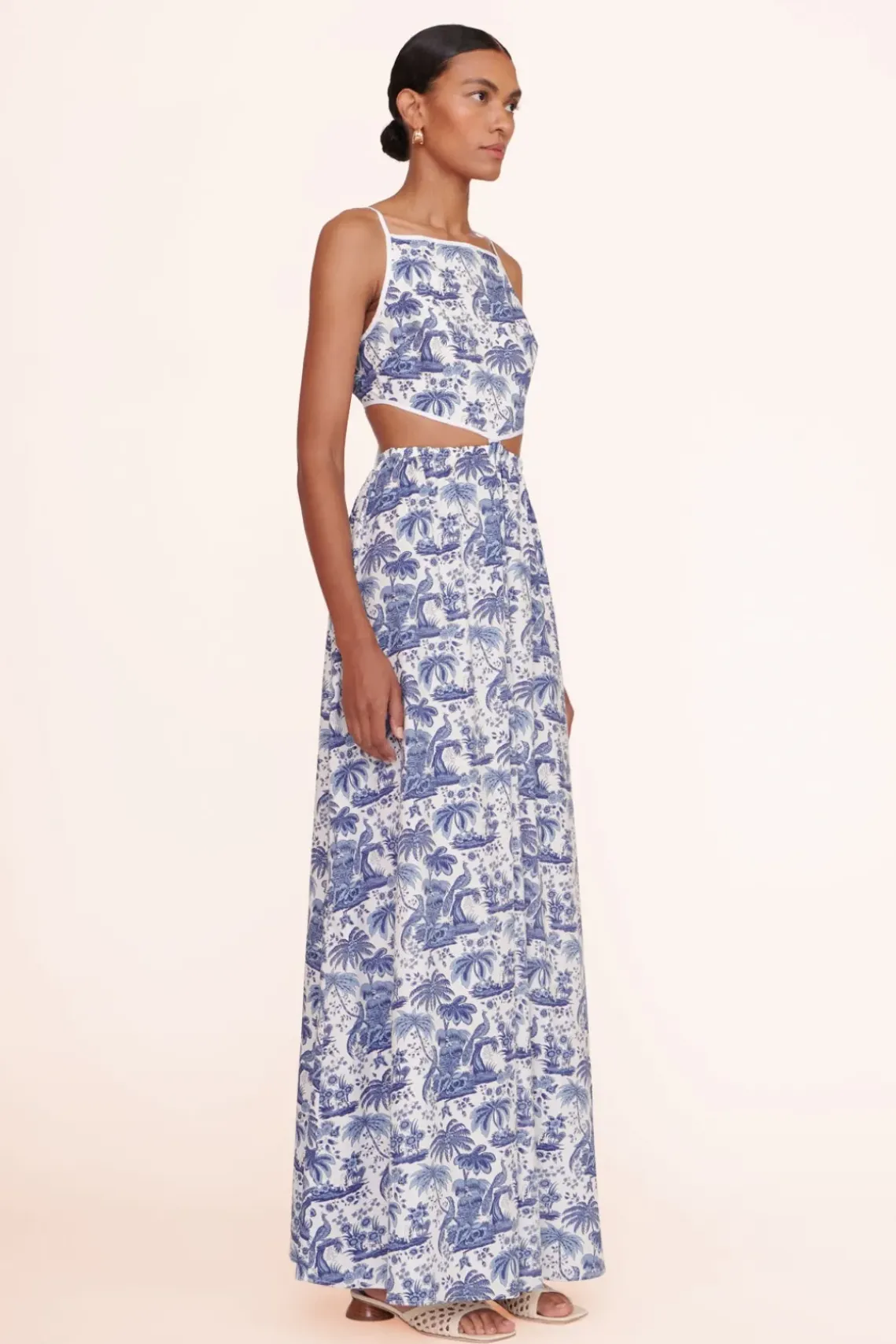 CLOTHING STAUD - MYLA DRESS BLUE TOILE