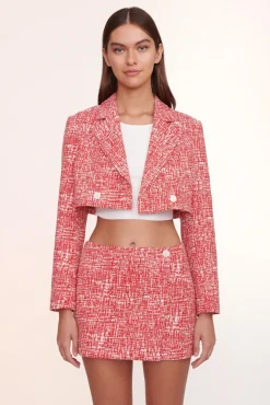 CLOTHING STAUD - NAVIGATION BLAZER PAPAYA CROSSHATCH