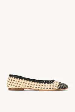SHOES STAUD - NELL CROCHET BALLERINA CREAM BLACK