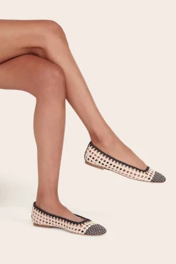SHOES STAUD - NELL CROCHET BALLERINA CREAM BLACK