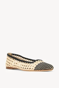 SHOES STAUD - NELL CROCHET BALLERINA CREAM BLACK