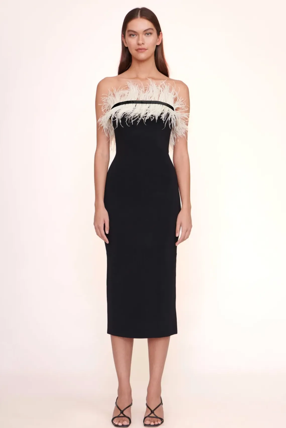 CLOTHING STAUD - NELLIE DRESS BLACK/IVORY BLACK IVORY