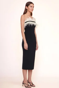 CLOTHING STAUD - NELLIE DRESS BLACK/IVORY BLACK IVORY