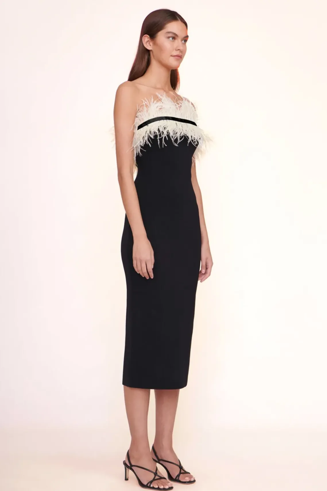 CLOTHING STAUD - NELLIE DRESS BLACK/IVORY BLACK IVORY