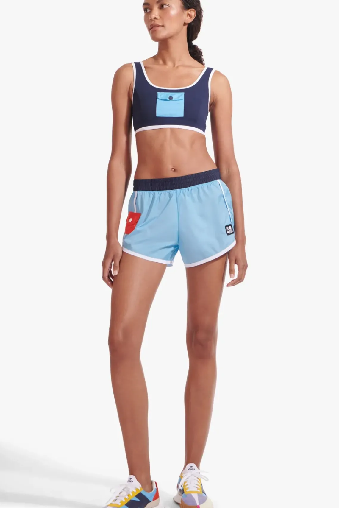 CLOTHING STAUD - NYLON RUN SHORT ALASKAN BLUE