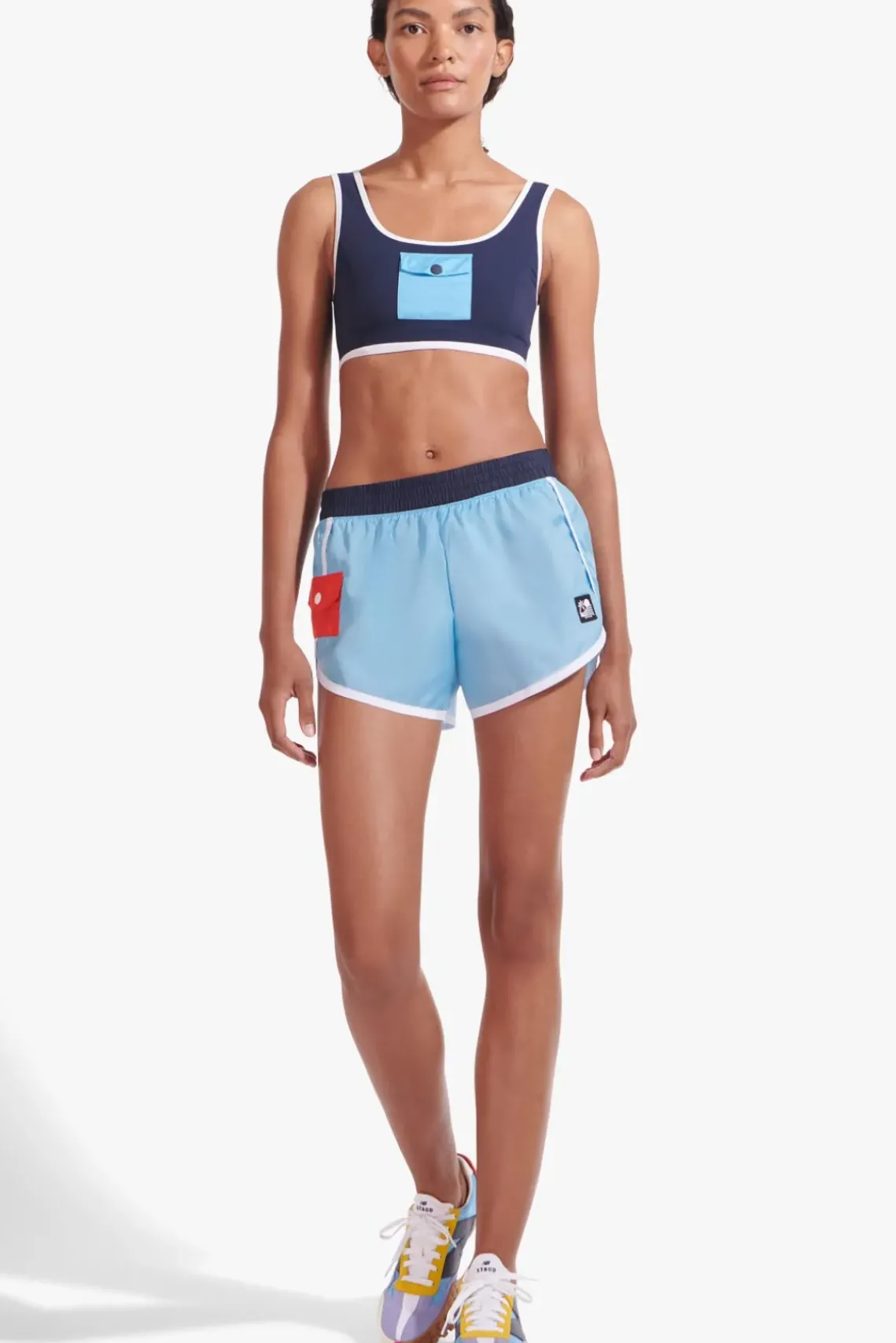 CLOTHING STAUD - NYLON RUN SHORT ALASKAN BLUE