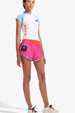 CLOTHING STAUD - NYLON RUN SHORT FUCHSIA