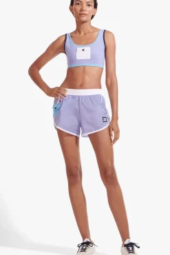 CLOTHING STAUD - NYLON RUN SHORT GALAXY PURPLE