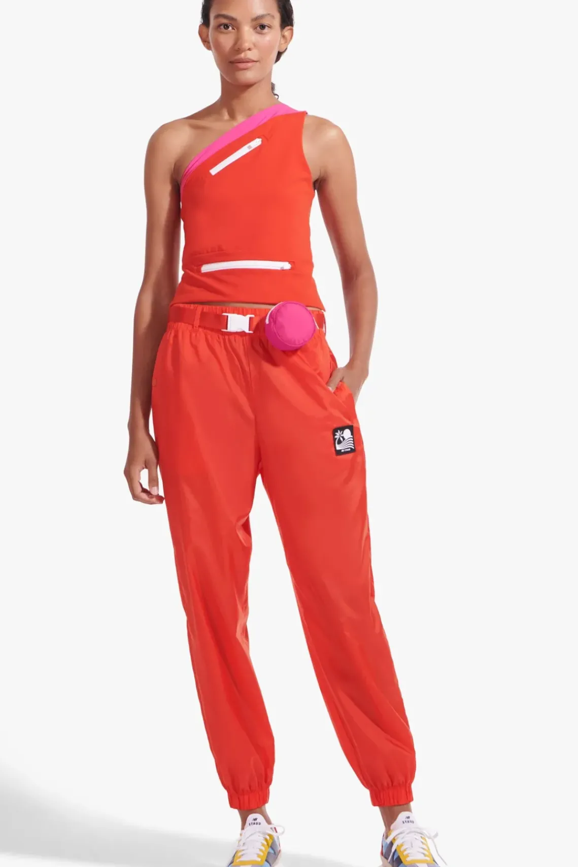 CLOTHING STAUD - NYLON TRACK PANT FIERY RED