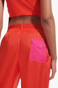 CLOTHING STAUD - NYLON TRACK PANT FIERY RED