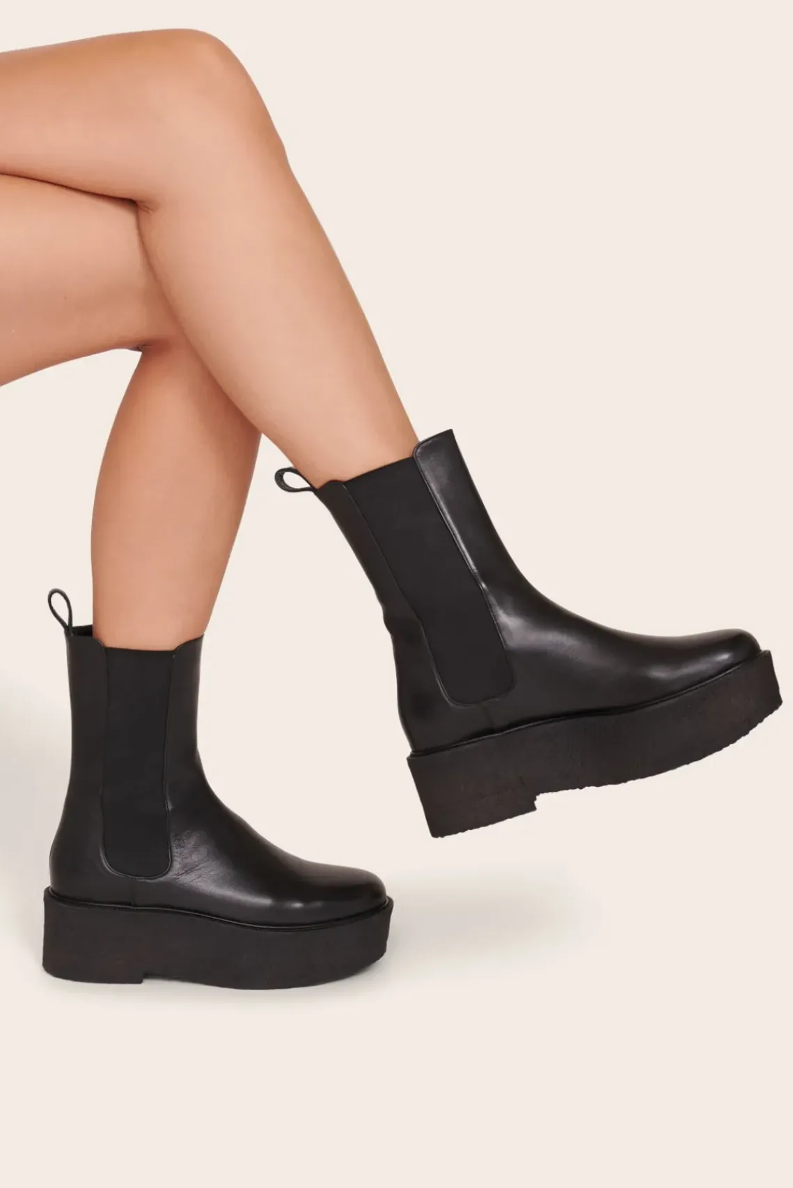 SHOES STAUD - PALAMINO PLATFORM BOOT BLACK