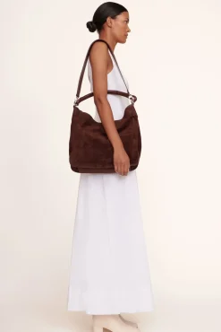 HANDBAGS STAUD - PERRY BAG MAHOGANY SUEDE