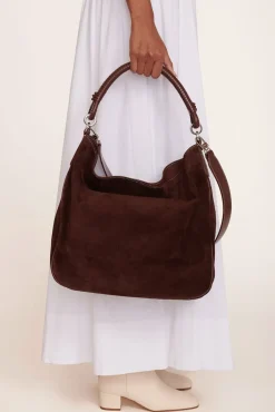 HANDBAGS STAUD - PERRY BAG MAHOGANY SUEDE