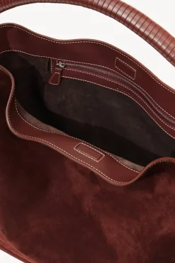 HANDBAGS STAUD - PERRY BAG MAHOGANY SUEDE