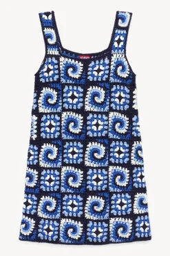 CLOTHING STAUD - PSYCHEDELIC DRESS ACID COBALT