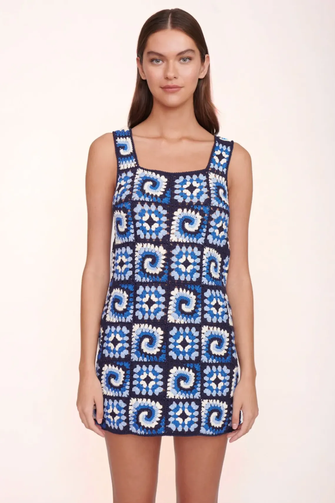 CLOTHING STAUD - PSYCHEDELIC DRESS ACID COBALT