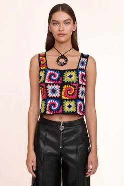 CLOTHING STAUD - PSYCHEDELIC TOP ACID RAINBOW