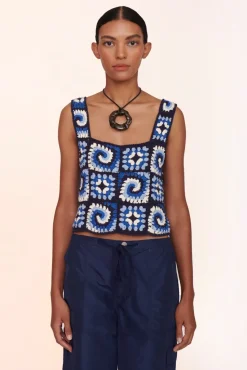 CLOTHING STAUD - PSYCHEDELIC TOP ACID COBALT