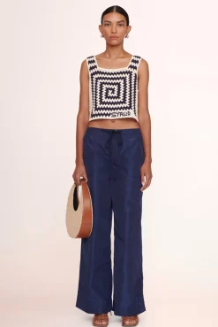 HANDBAGS STAUD - RAFFIA MOON BAG NATURAL TAN