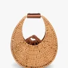 HANDBAGS STAUD - RATTAN MOON BAG NATURAL