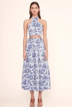 CLOTHING STAUD - SEA SKIRT BLUE TOILE