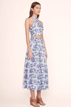CLOTHING STAUD - SEA SKIRT BLUE TOILE