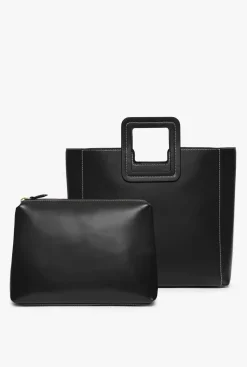 HANDBAGS STAUD - SHIRLEY LEATHER BAG BLACK