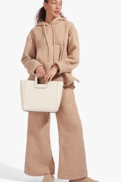 HANDBAGS STAUD - SHIRLEY LEATHER TOTE BAG CREAM