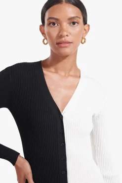 CLOTHING STAUD - SHOKO SWEATER BLACK WHITE