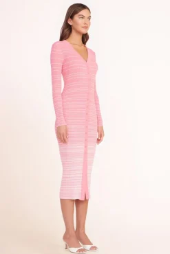 CLOTHING STAUD - SHOKO SWEATER CORAL PINK WHITE