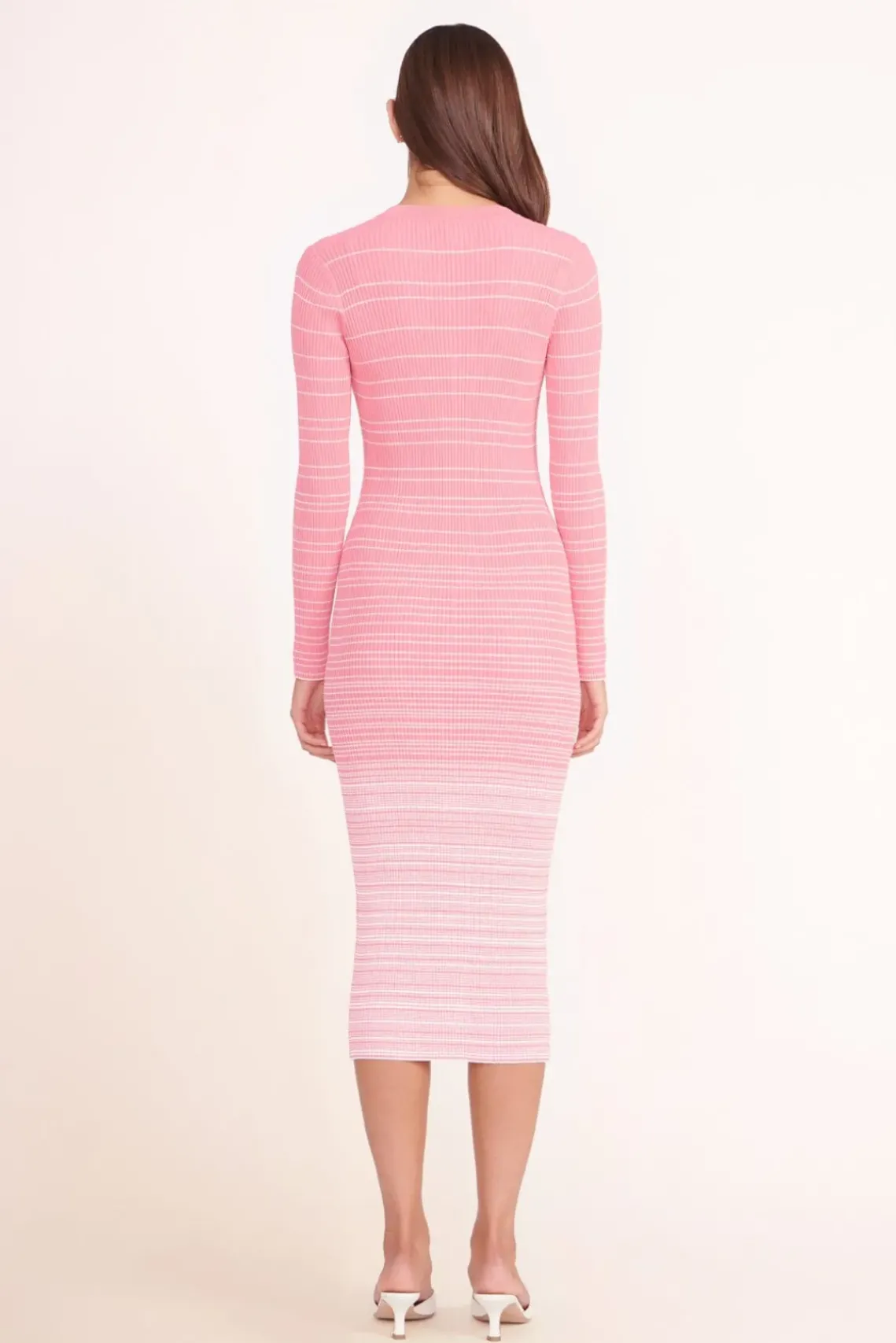 CLOTHING STAUD - SHOKO SWEATER CORAL PINK WHITE