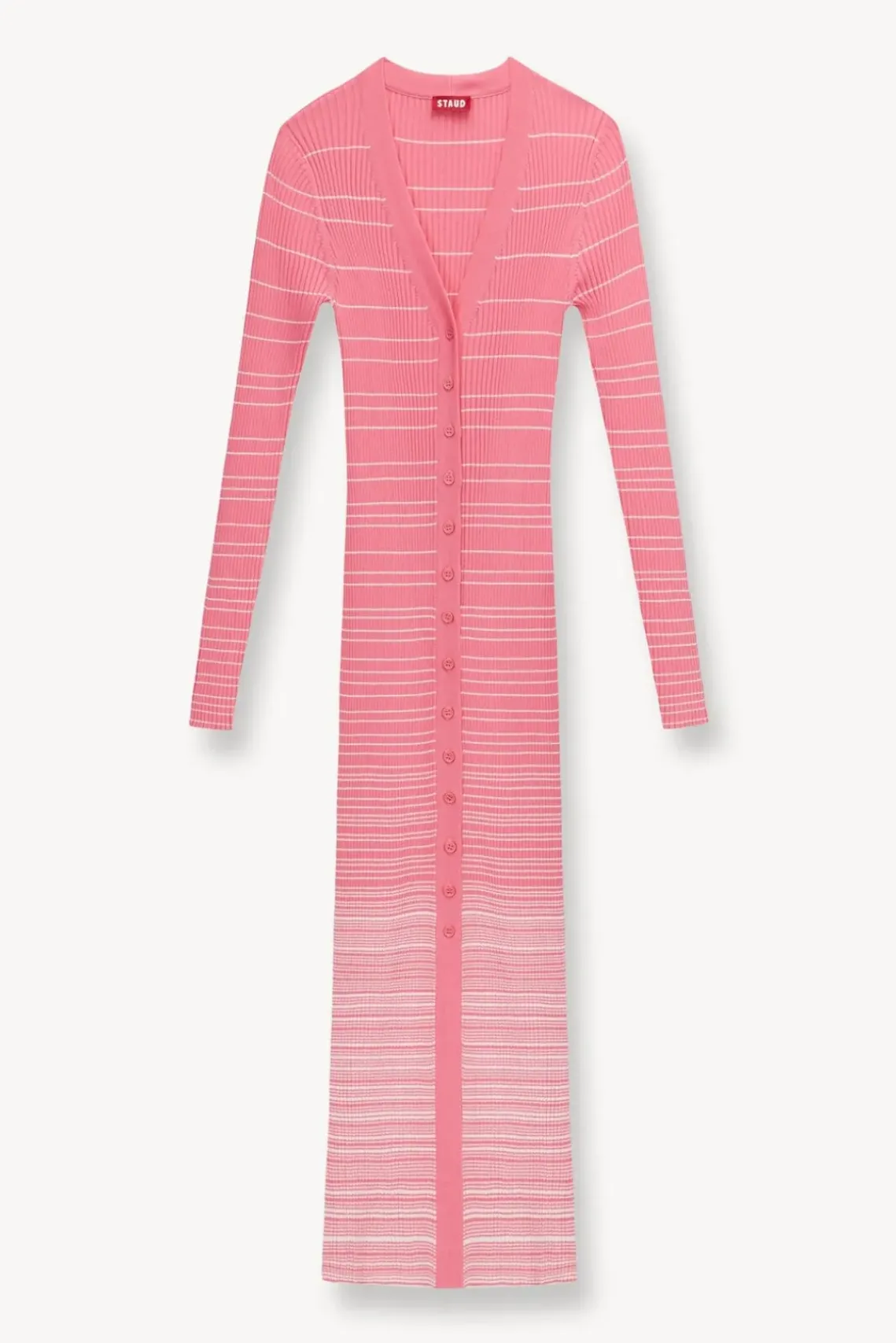 CLOTHING STAUD - SHOKO SWEATER CORAL PINK WHITE