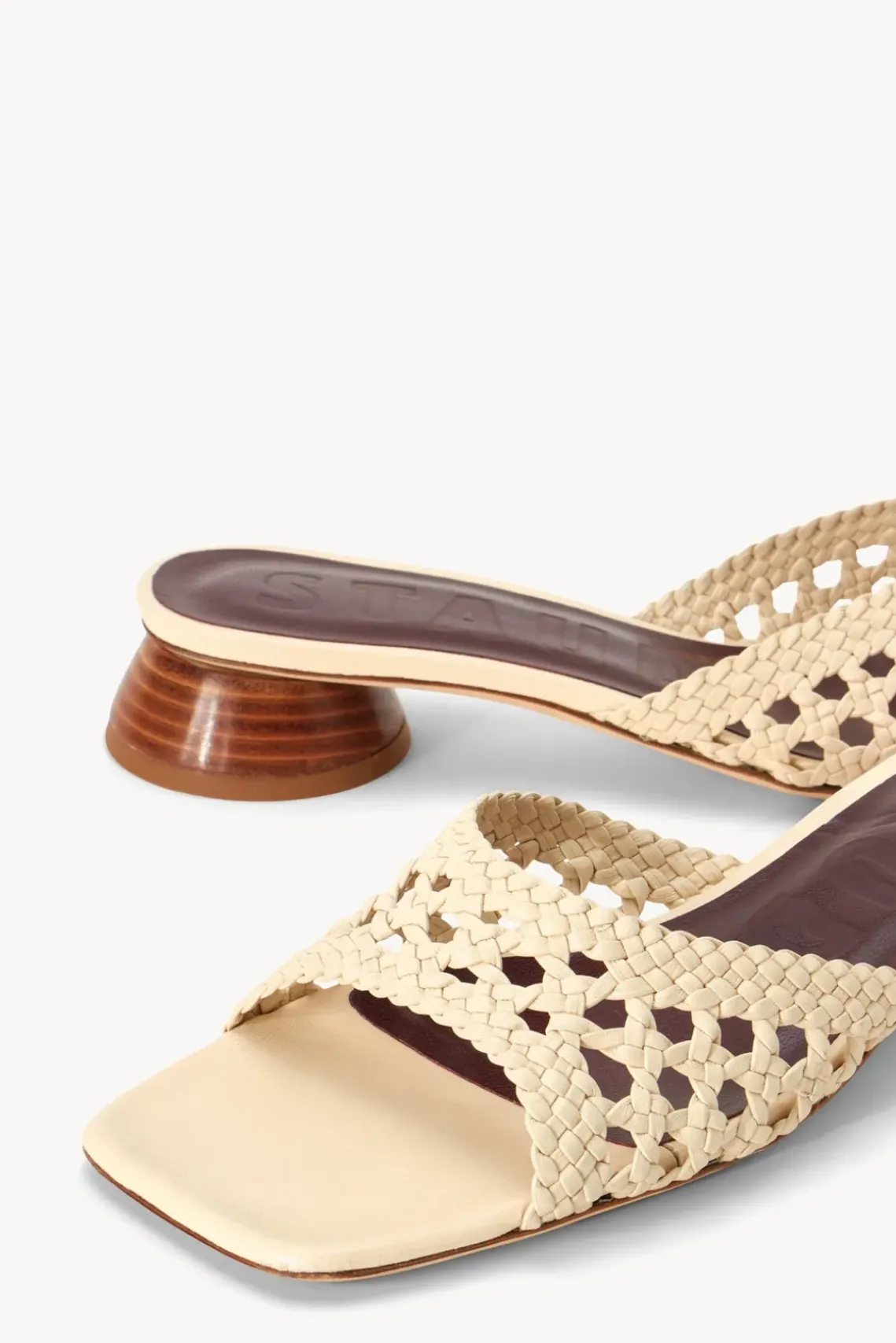 SHOES STAUD - SIMONE CROCHET HEEL CREAM