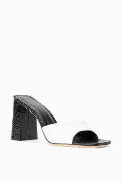 SHOES STAUD - SLOANE HEEL SNAKE EMBOSSED BLACK WHITE