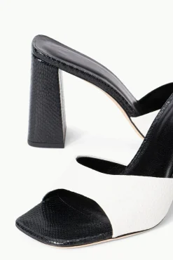 SHOES STAUD - SLOANE HEEL SNAKE EMBOSSED BLACK WHITE