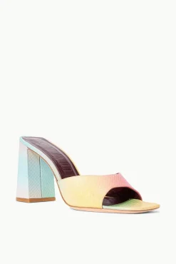 SHOES STAUD - SLOANE HEEL SNAKE EMBOSSED MULTI AURA