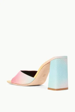 SHOES STAUD - SLOANE HEEL SNAKE EMBOSSED MULTI AURA