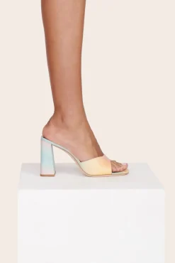 SHOES STAUD - SLOANE HEEL SNAKE EMBOSSED MULTI AURA