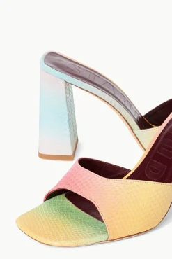 SHOES STAUD - SLOANE HEEL SNAKE EMBOSSED MULTI AURA