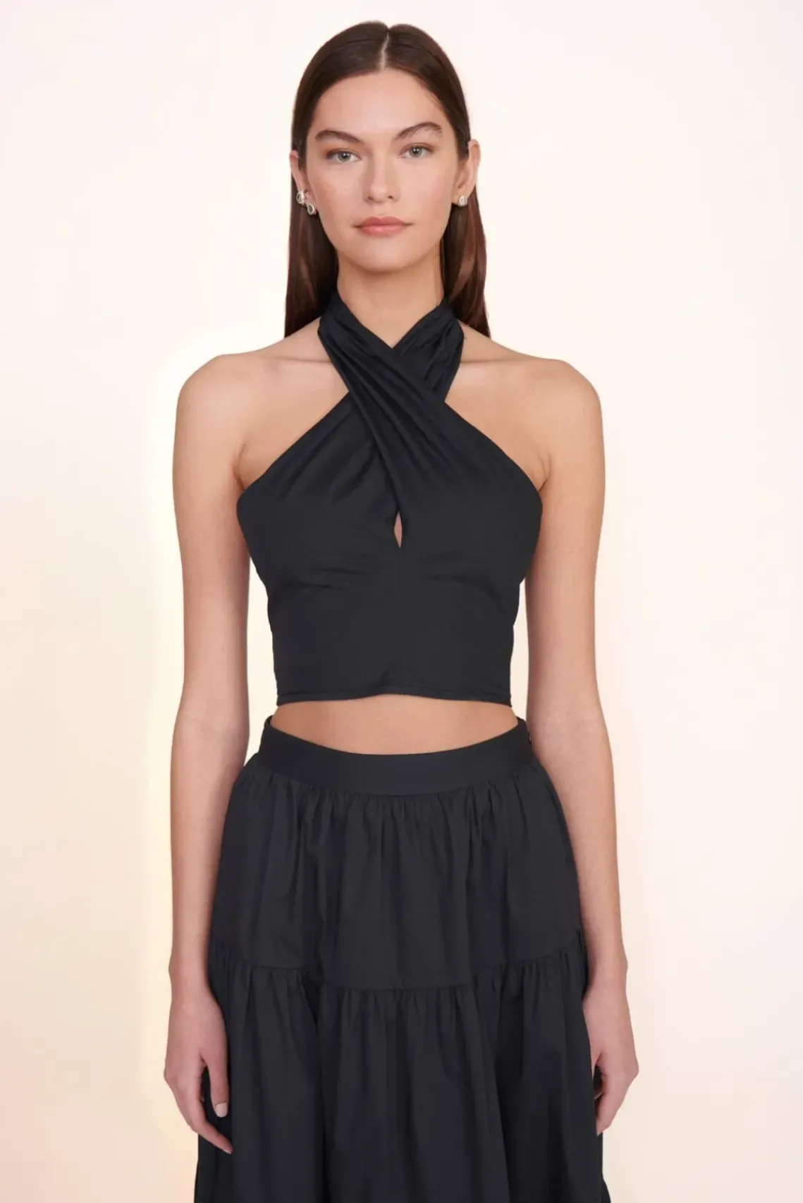 CLOTHING STAUD - SMOCKED KAI TOP BLACK