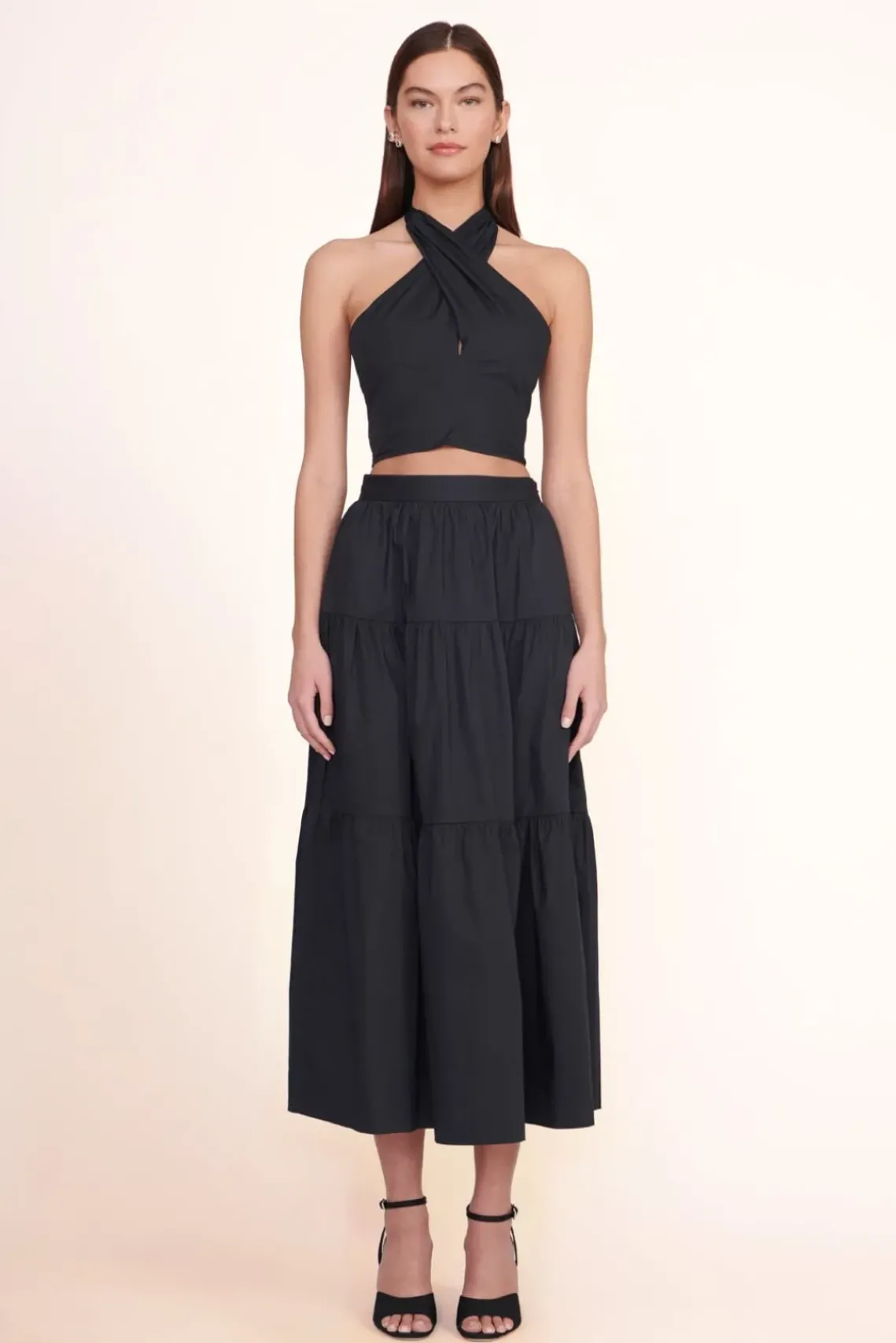 CLOTHING STAUD - SMOCKED KAI TOP BLACK