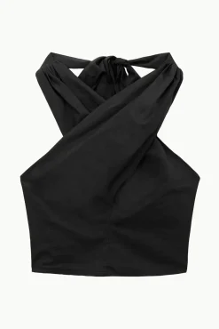 CLOTHING STAUD - SMOCKED KAI TOP BLACK