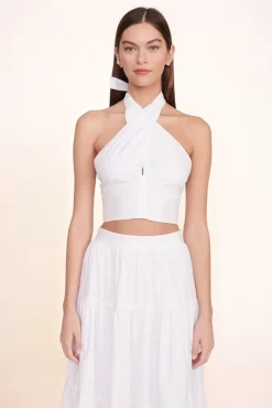 CLOTHING STAUD - SMOCKED KAI TOP WHITE