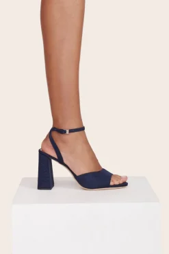 SHOES STAUD - SOLANGE HEEL GROSGRAIN NAVY