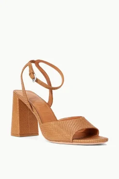 SHOES STAUD - SOLANGE HEEL SNAKE EMBOSSED TAN