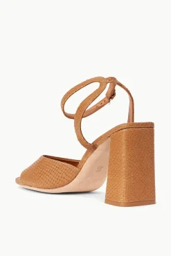 SHOES STAUD - SOLANGE HEEL SNAKE EMBOSSED TAN