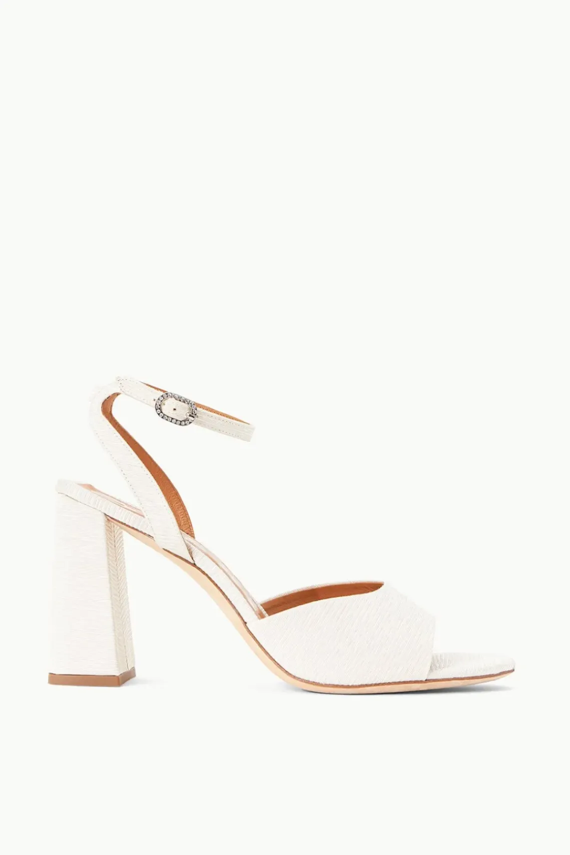 BRIDE STAUD Bridal Accessories- SOLANGE HEEL GROSGRAIN WHITE
