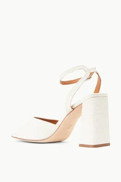 BRIDE STAUD Bridal Accessories- SOLANGE HEEL GROSGRAIN WHITE